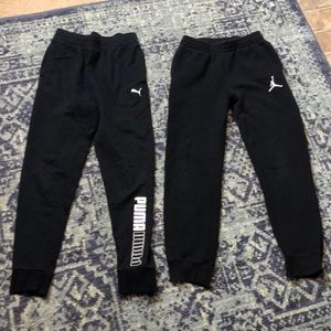 Two pairs of girls sweatpants joggers
